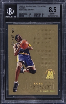 1998-99 SkyBox Molten Metal "Fusion - Titanium" #33F Kobe Bryant (#24/40) – Kobes Jersey Number! – BGS NM-MT+ 8.5
